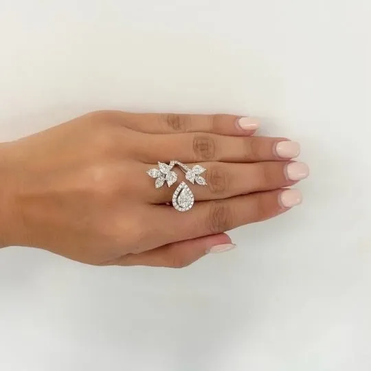1 Carat Pear Shape Cut Diamond - E VS2 - 1.23ct - 92002