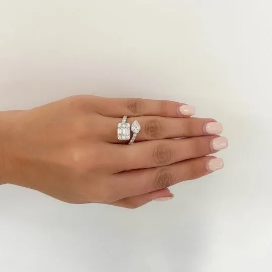 1 Carat Pear Shape Cut Diamond - E VS2 - 1.23ct - 92002