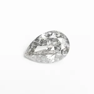 1.01 CARAT SALT AND PEPPER BRILLIANT CUT PEAR DIAMOND