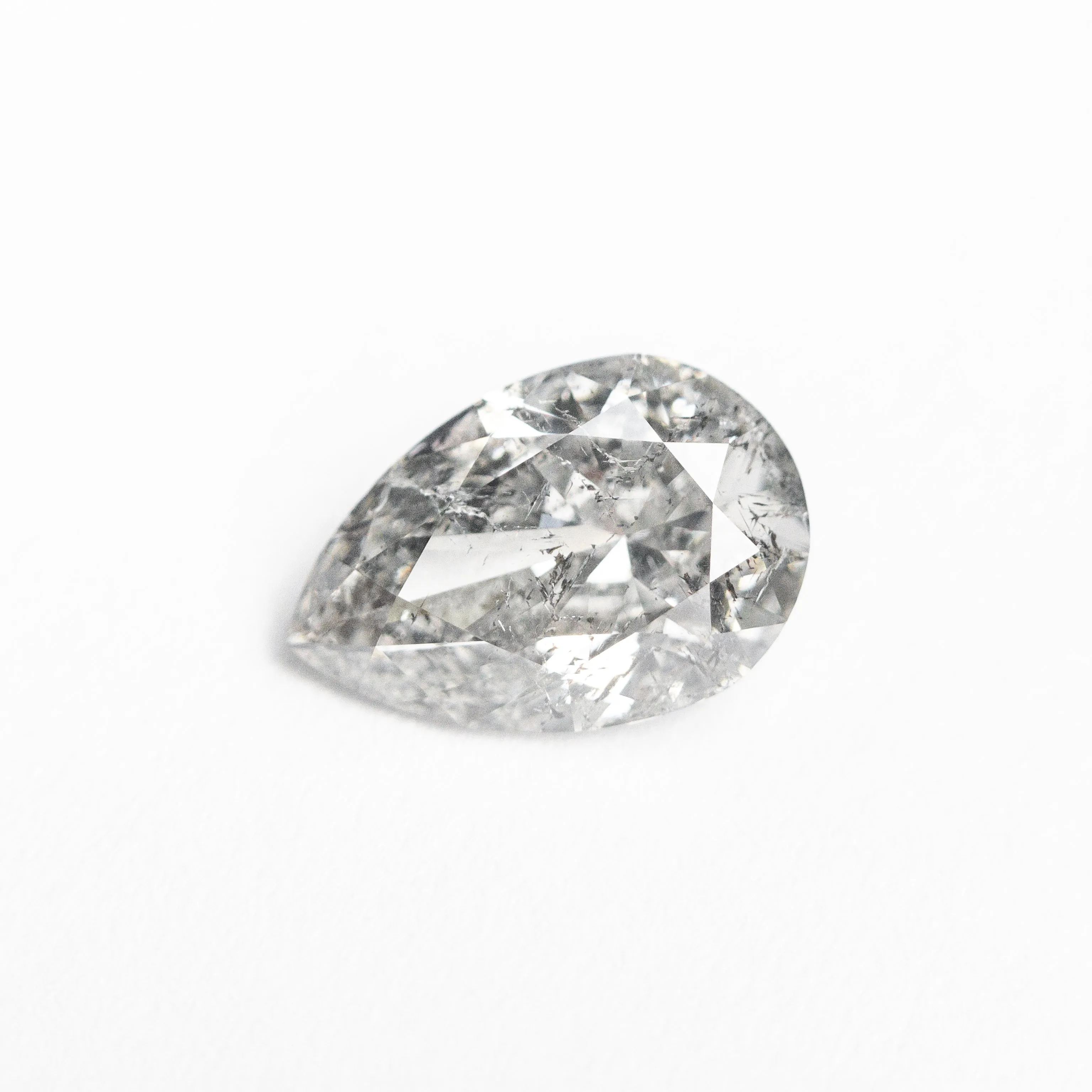 1.01 CARAT SALT AND PEPPER BRILLIANT CUT PEAR DIAMOND