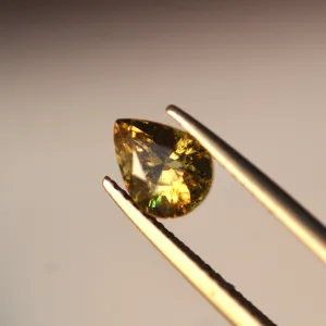 1.2 carats Pear Natural Rare Geenish Yellow Chrysoberyl Faceted Stone
