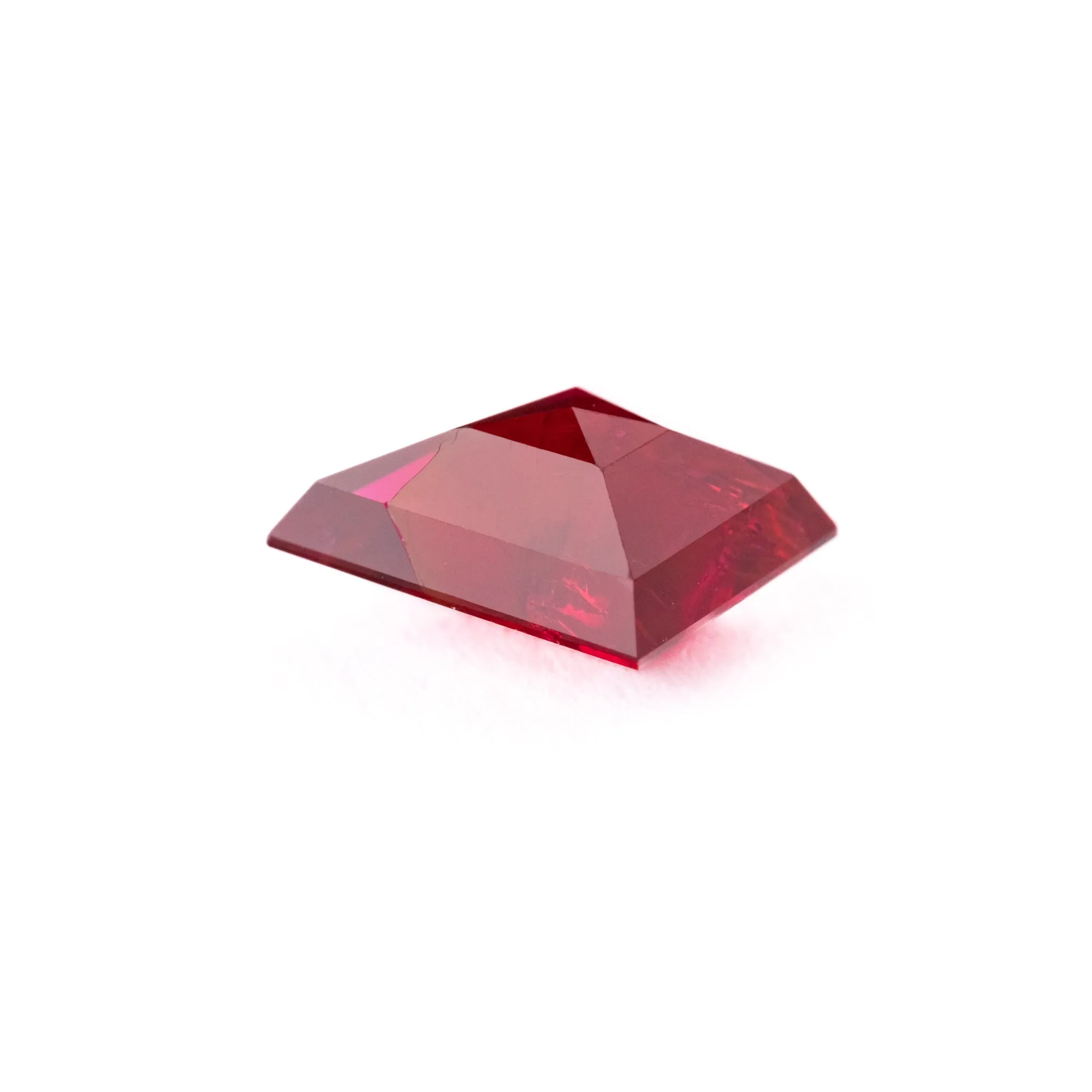 1.21 Carat Deep Red Double Cut Kite Ruby
