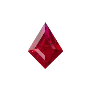 1.21 Carat Deep Red Double Cut Kite Ruby