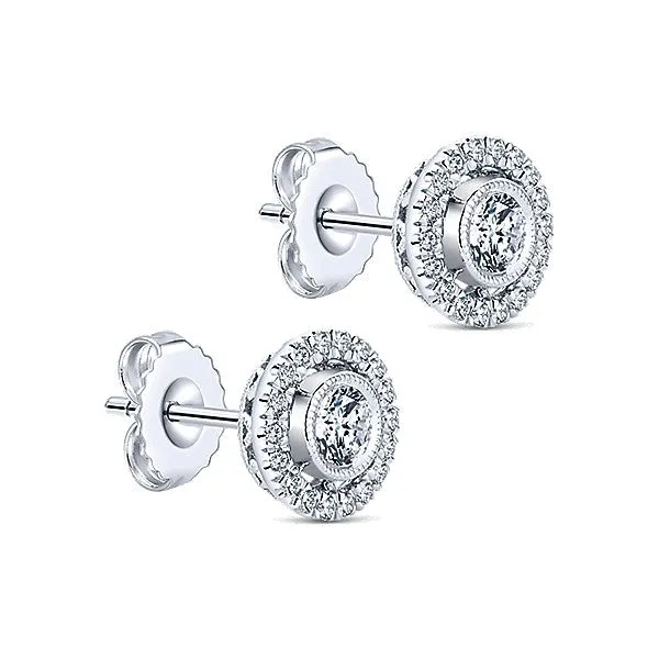 14k White Gold Lusso Diamond Stud