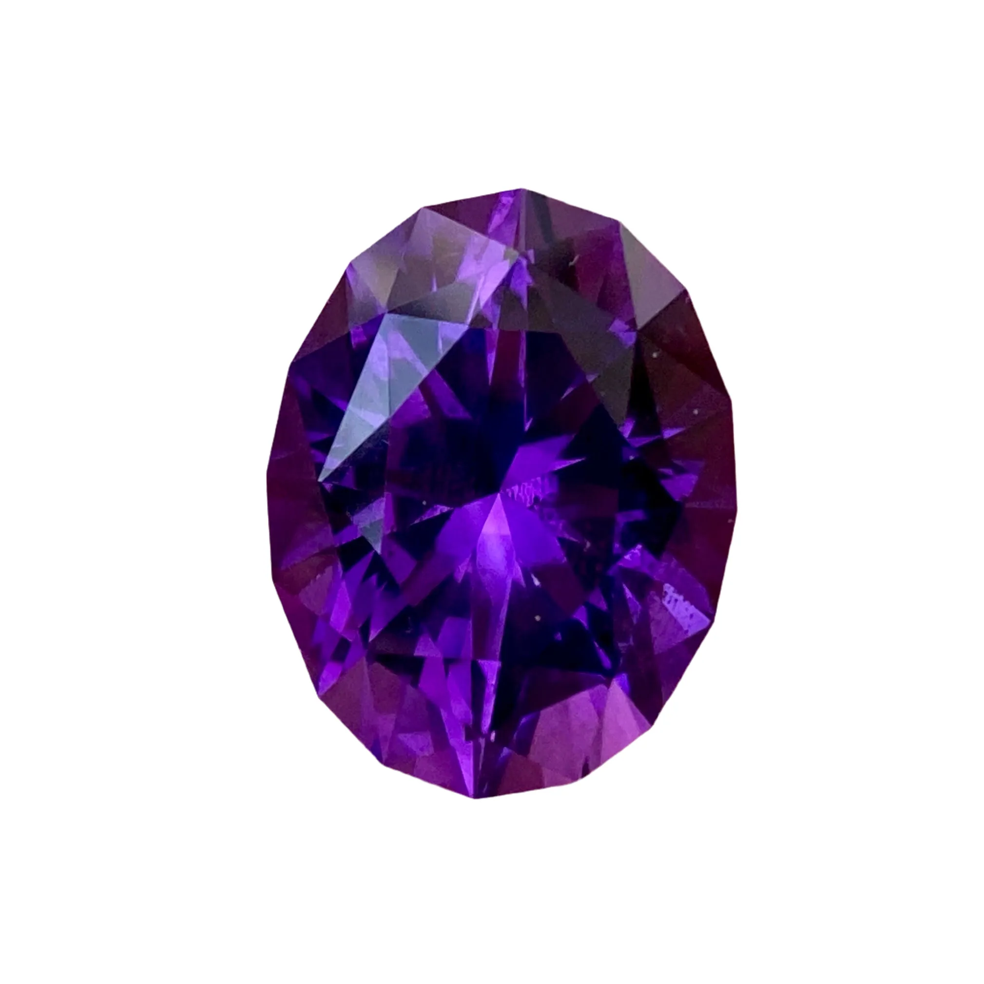 16.45 ct, Amethyst, Uruguay, Top Quality, Red Flash, Oval, Flawless
