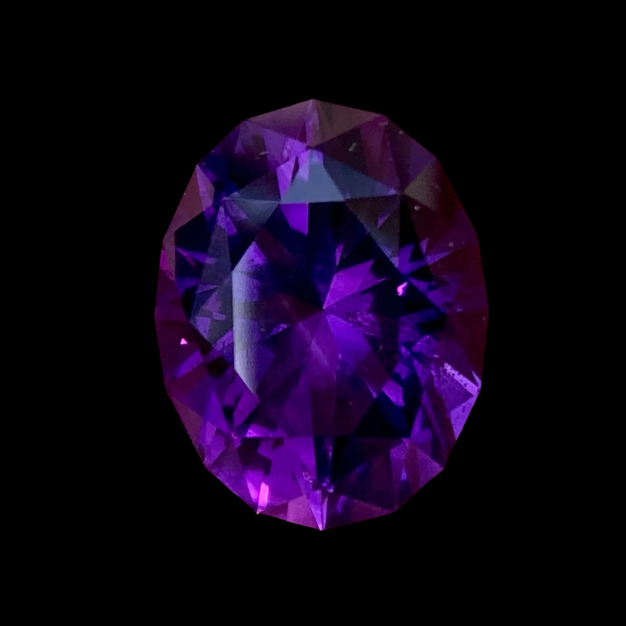 16.45 ct, Amethyst, Uruguay, Top Quality, Red Flash, Oval, Flawless
