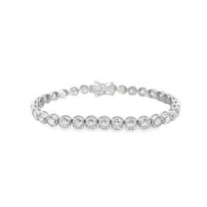 18k white gold 6.50ct F VS2 Round diamond tennis bracelet