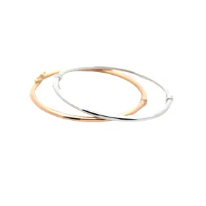 18K WHITE GOLD HINGED BANGLE BRACELET 5 GRAM 3.5MM