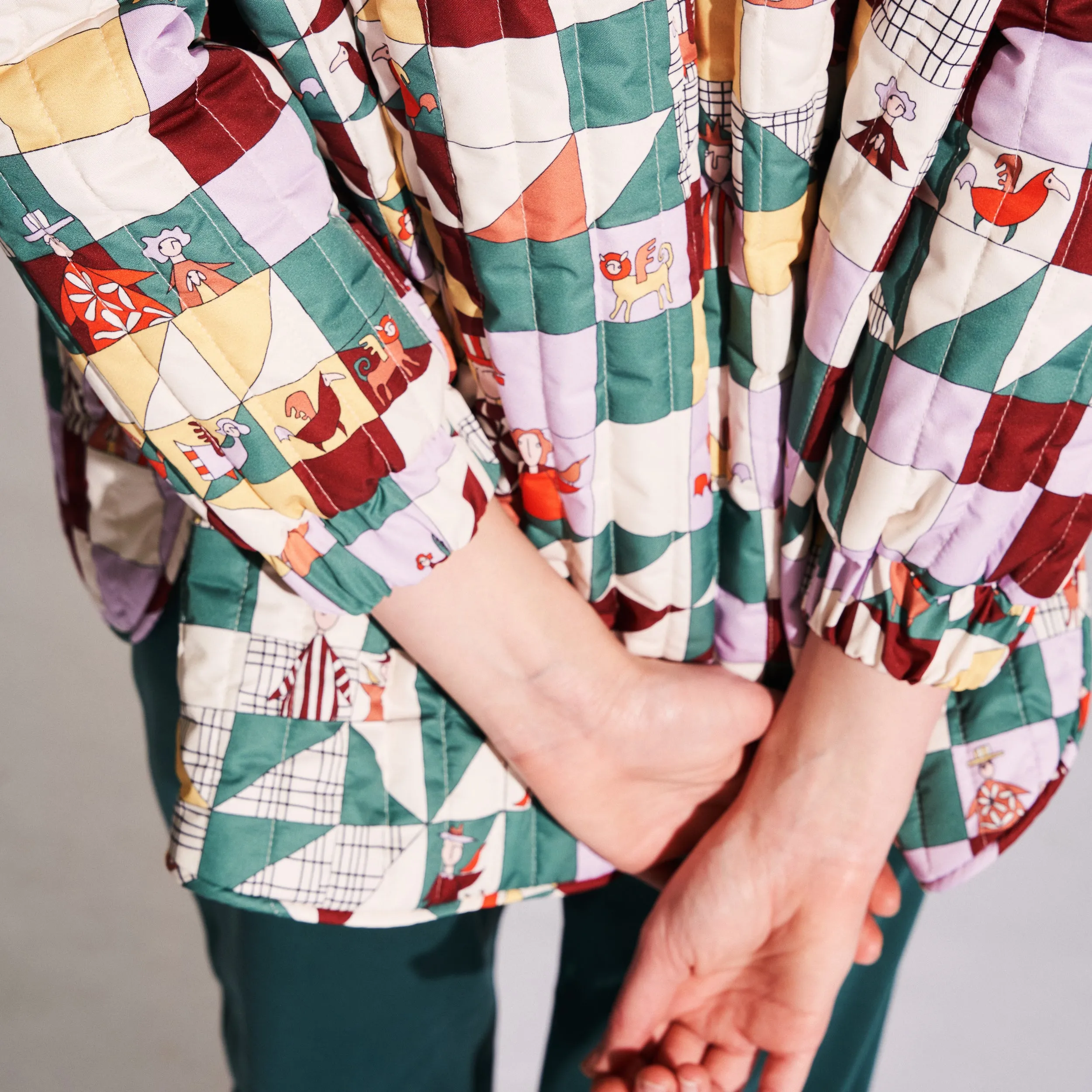 A LIFE QUADRATIC  - QUILTED BOXY JACKET