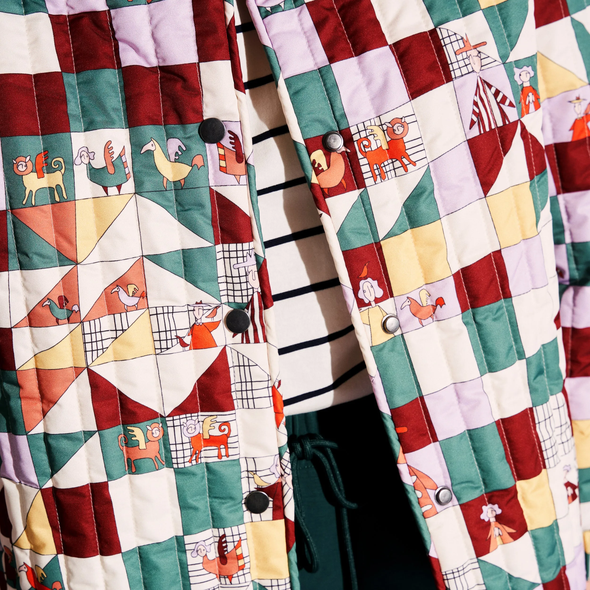 A LIFE QUADRATIC  - QUILTED BOXY JACKET