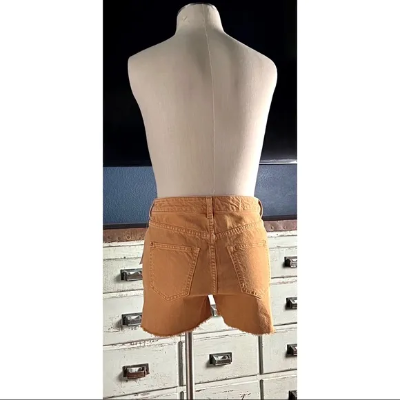 Anthropologie Pilcro Ultra High Rise Ochre Shorts NWT New 25