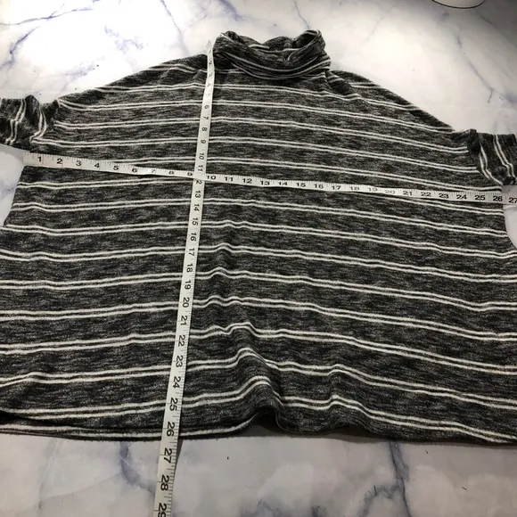 Anthropologie Postmark Stripe Swing Turtleneck