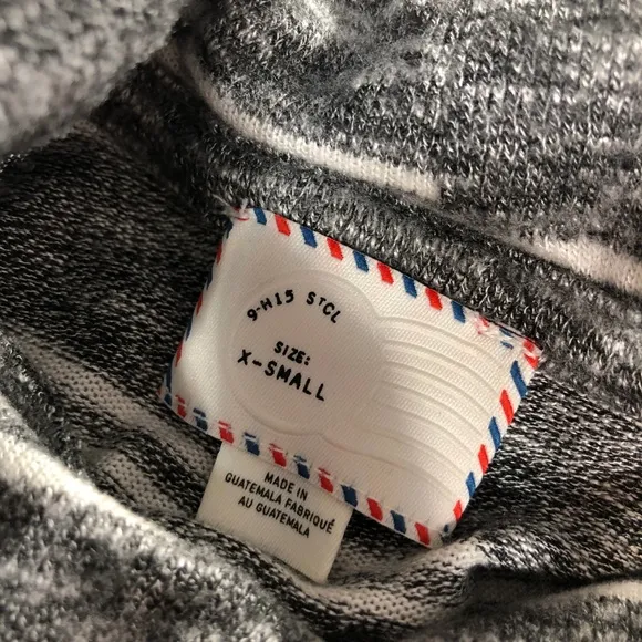 Anthropologie Postmark Stripe Swing Turtleneck