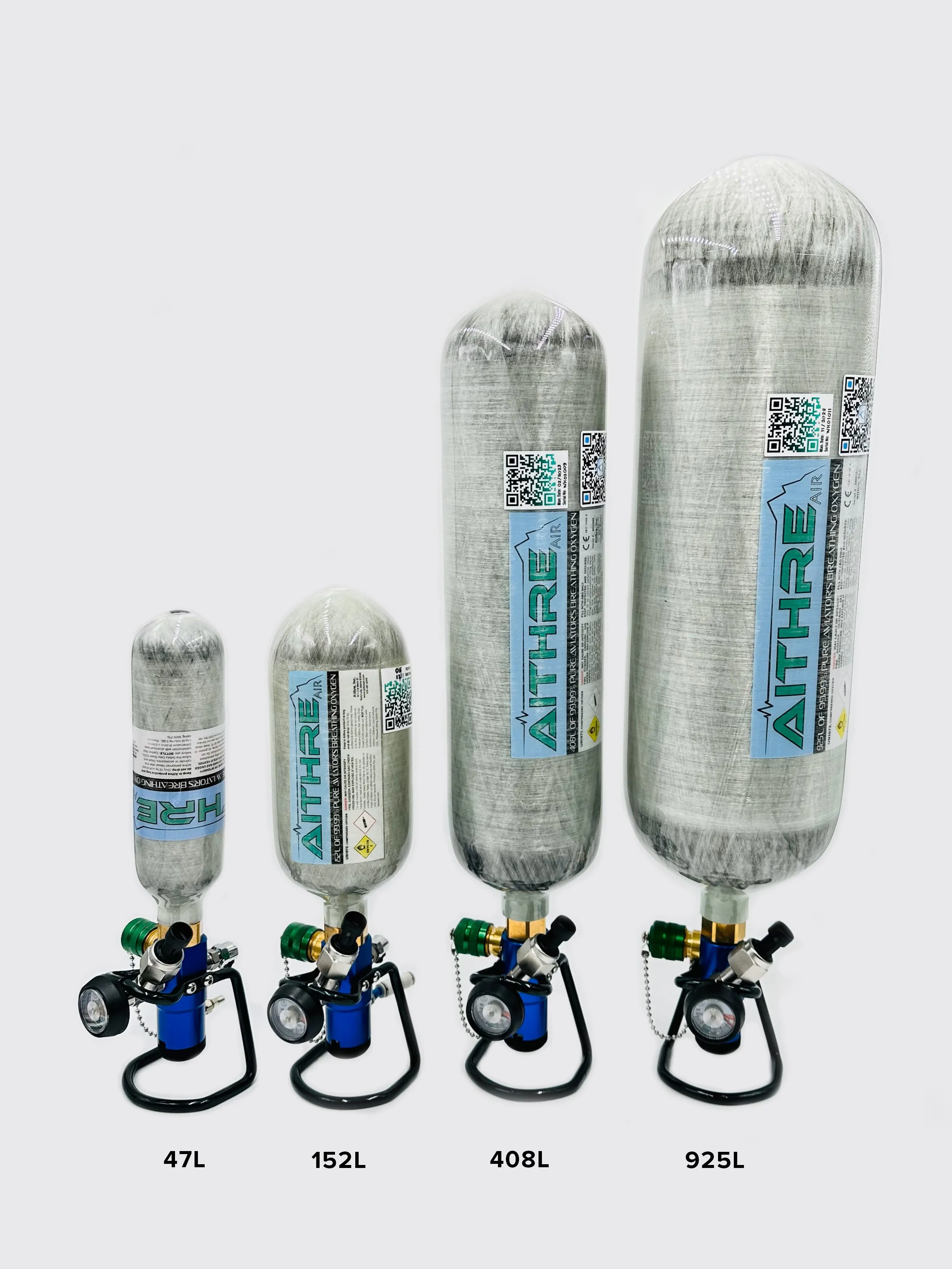 AVI8 2-Place Smart O2 Valve with 408L Bottle and Altus Meso