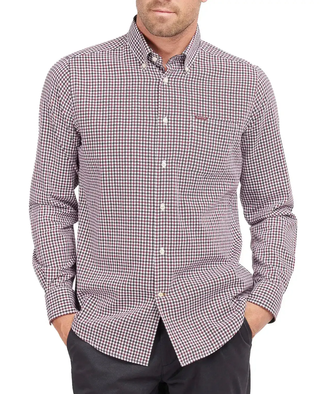 Barbour Mens Padshaw Tailored Shirt Rich Red