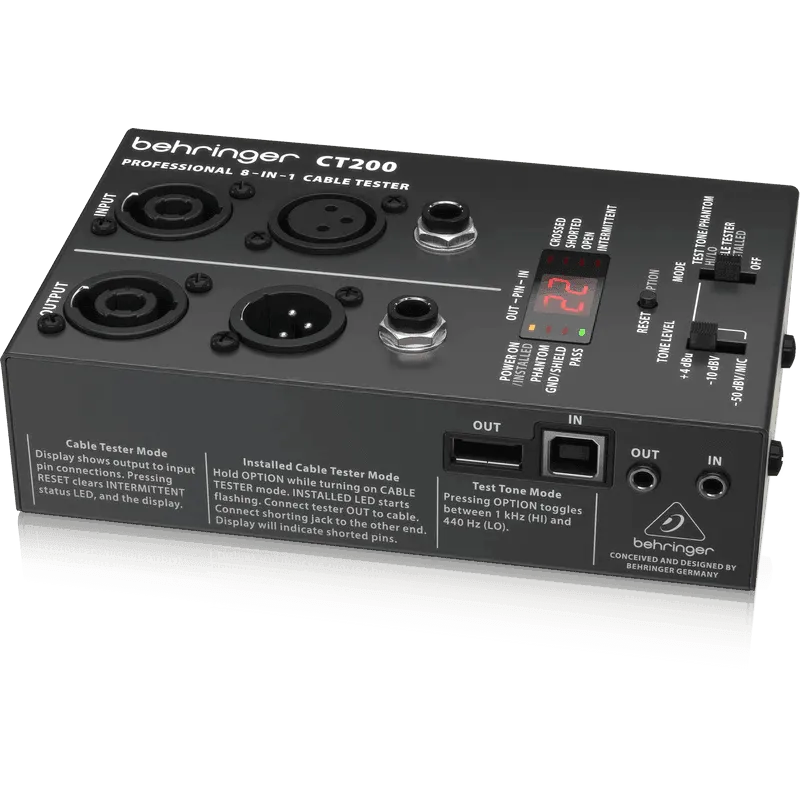 Behringer CT200 8-in-1 Cable Tester