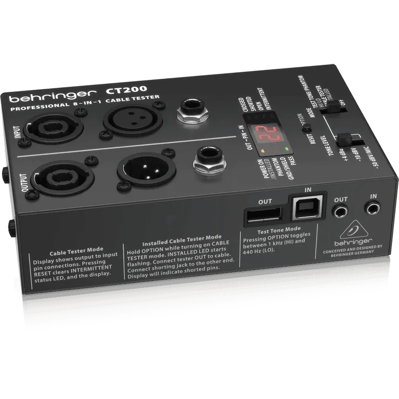 Behringer CT200 8-in-1 Cable Tester