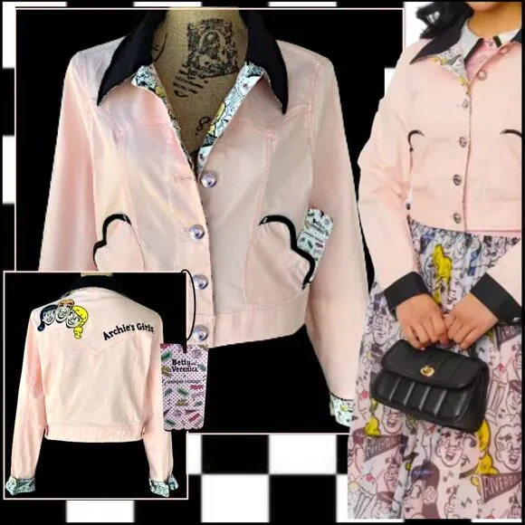Betty &amp; Veronica x Unique Village Archie Girls Jacket Size L NWT