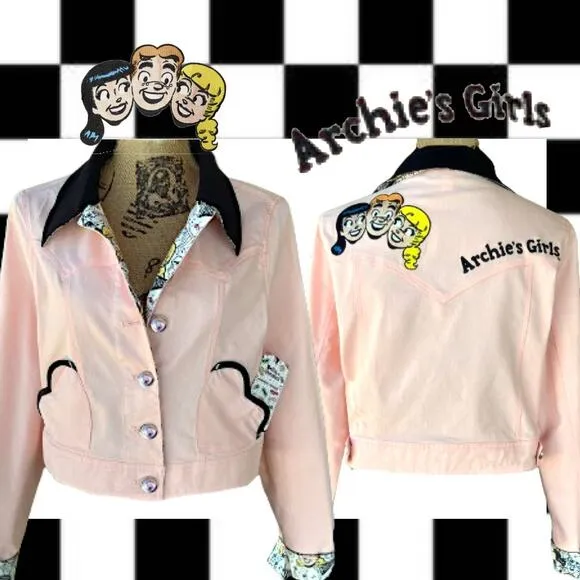 Betty &amp; Veronica x Unique Village Archie Girls Jacket Size L NWT