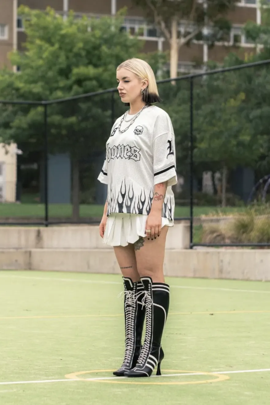 BILLY BONES CLUB FC BURNER JERSEY - MESH WHITE