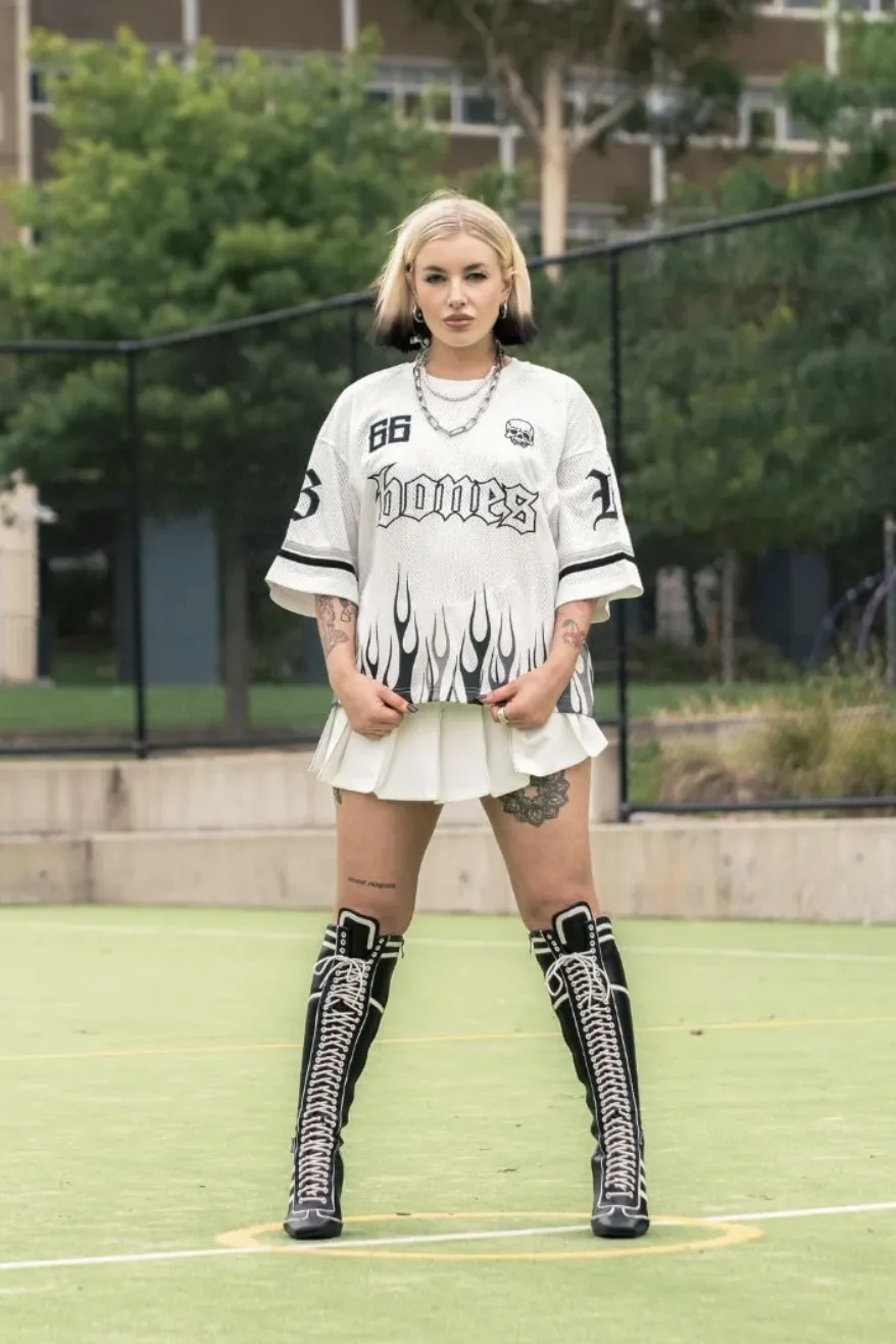 BILLY BONES CLUB FC BURNER JERSEY - MESH WHITE