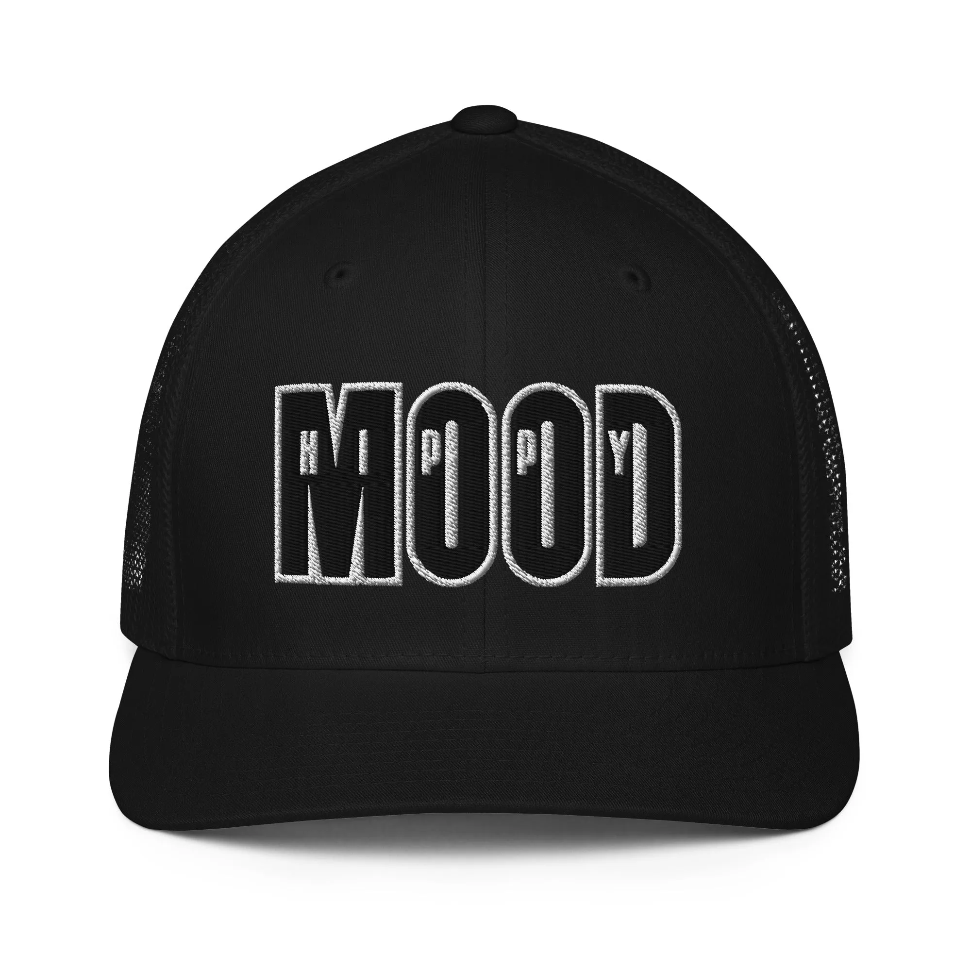 Black & White Print Closed-back Trucker Cap