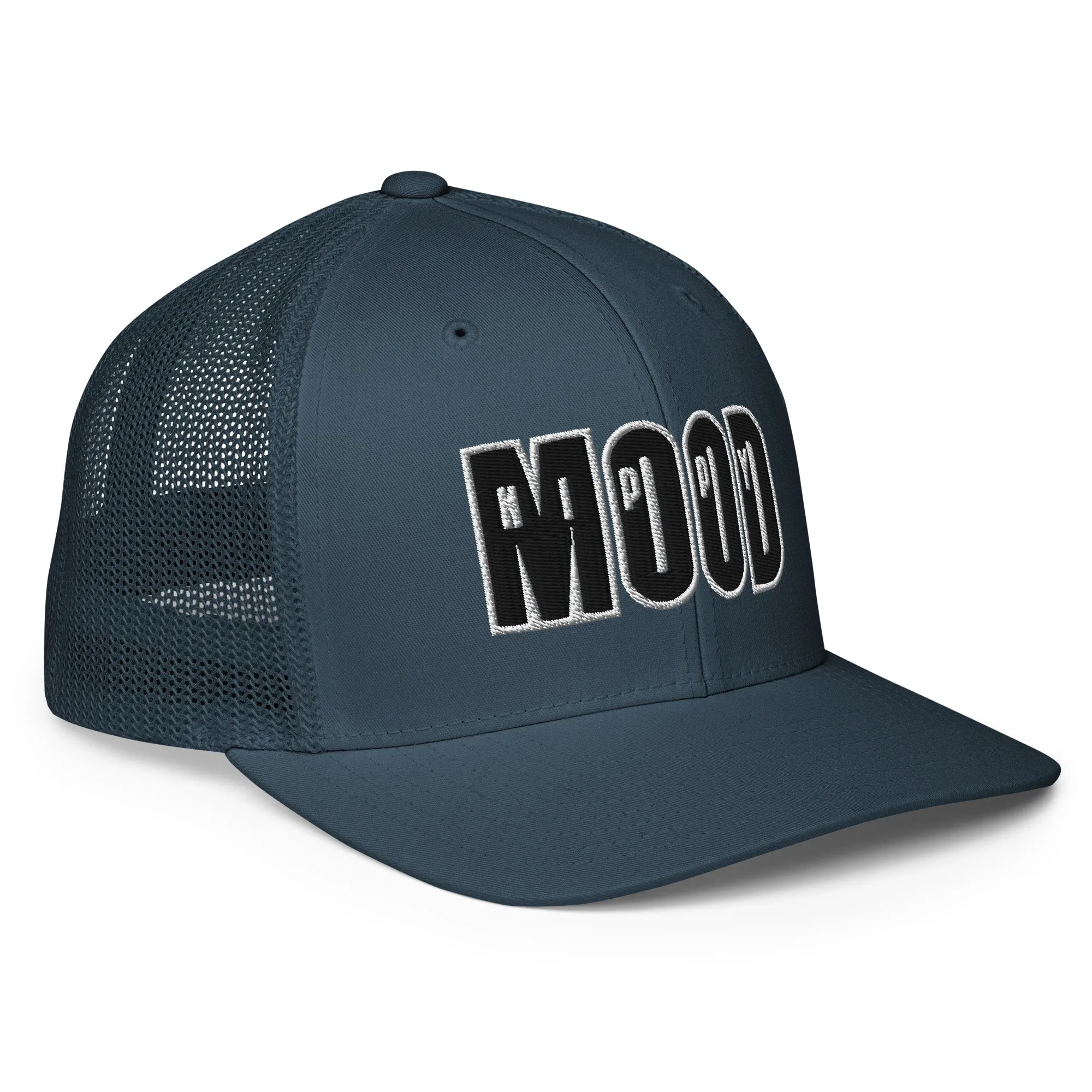 Black & White Print Closed-back Trucker Cap