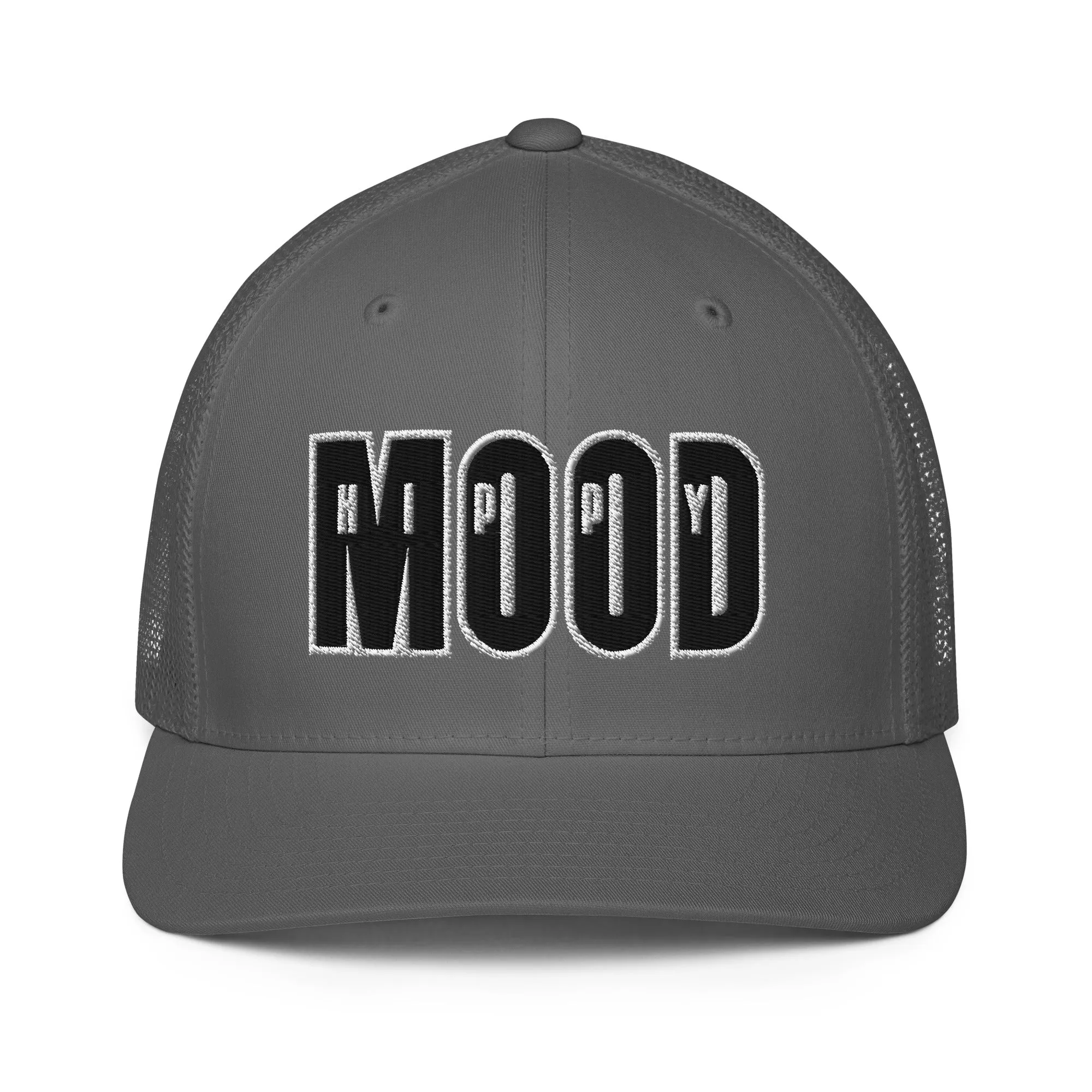 Black & White Print Closed-back Trucker Cap