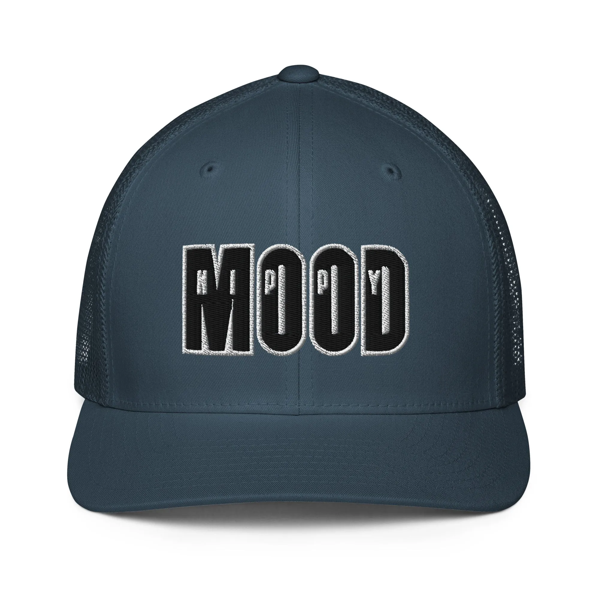 Black & White Print Closed-back Trucker Cap