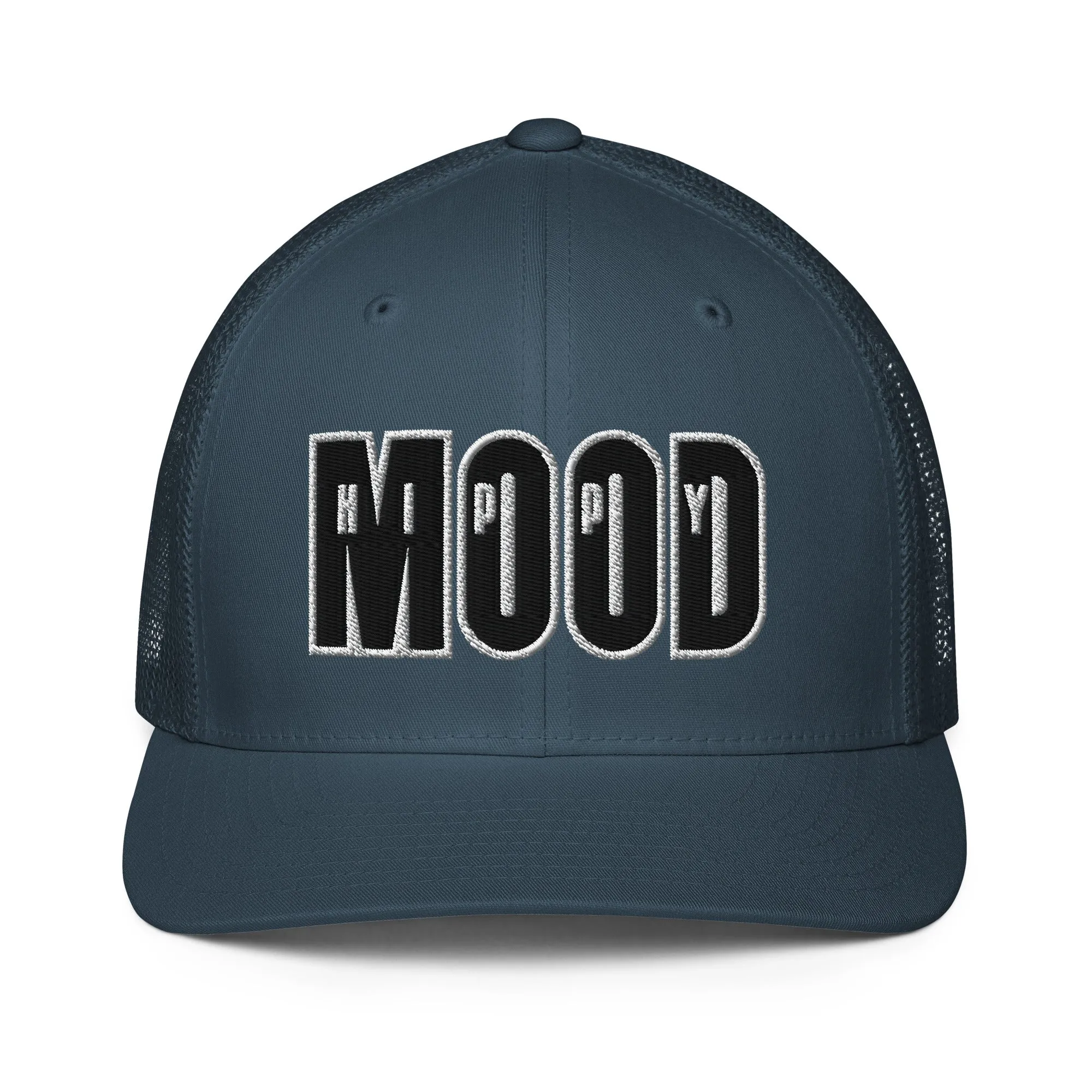 Black & White Print Closed-back Trucker Cap