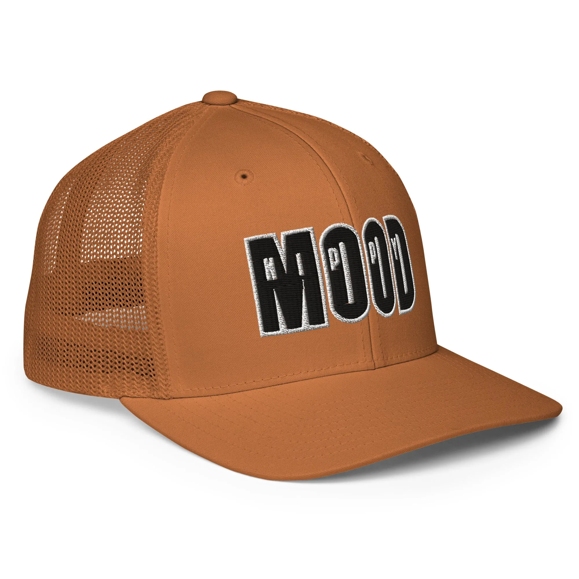 Black & White Print Closed-back Trucker Cap
