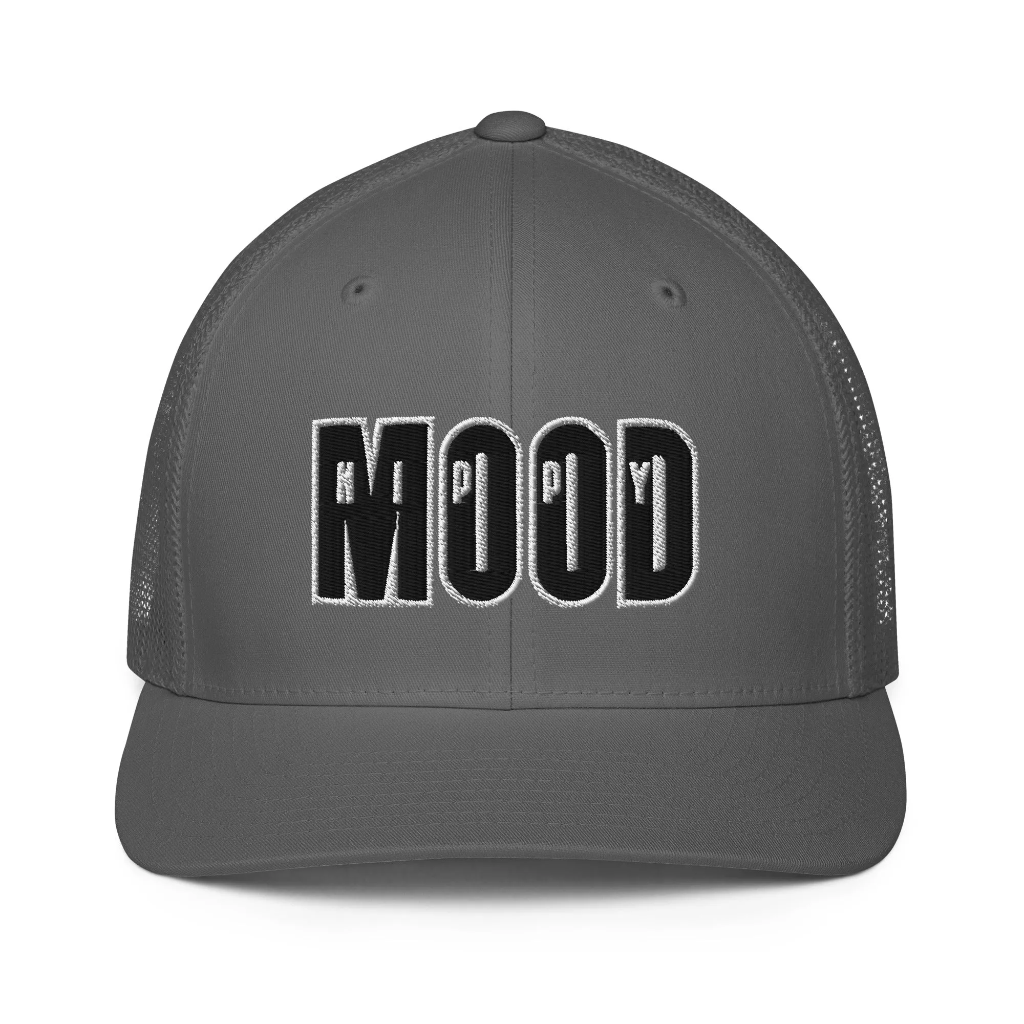 Black & White Print Closed-back Trucker Cap