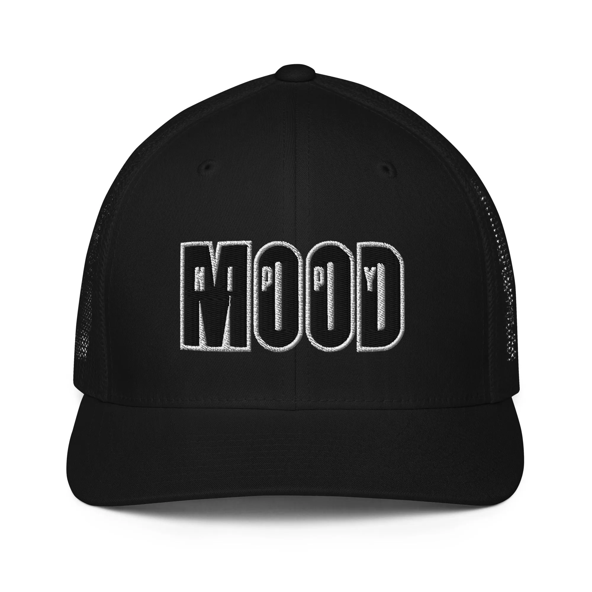 Black & White Print Closed-back Trucker Cap