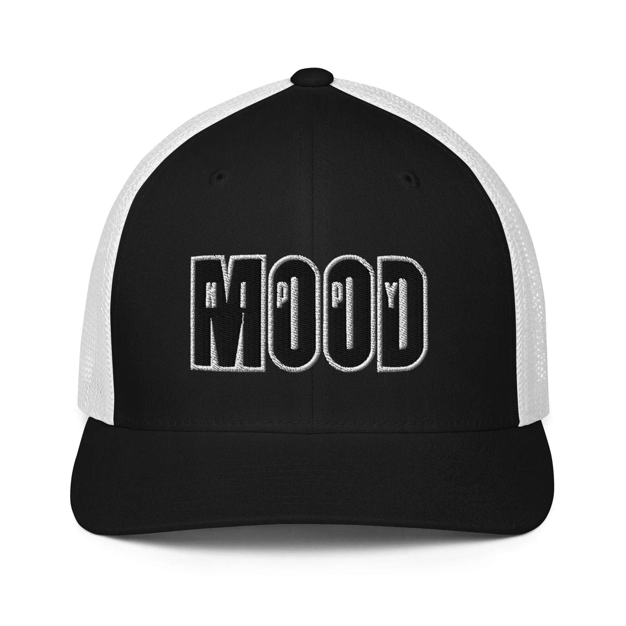 Black & White Print Closed-back Trucker Cap