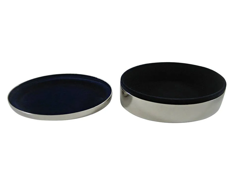 Black and Gold Toned Radioactive Symbol Oval Trinket Jewelry Box
