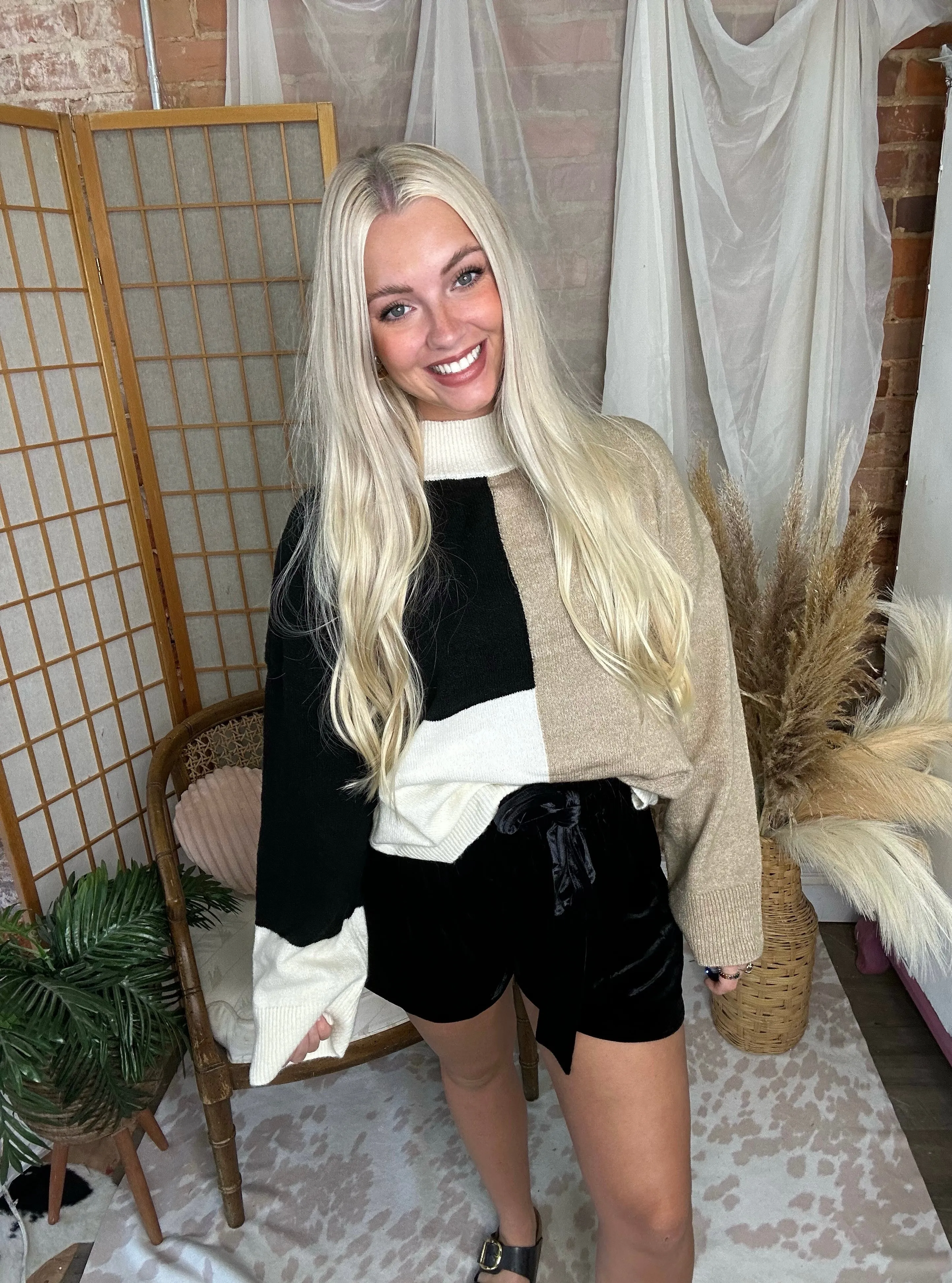 Black Velvet Shorts