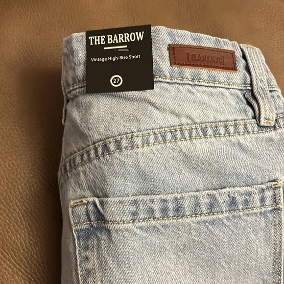 [BLANKNYC] Womens Luxury Clothing Indigo Barrow Vintage High Rise Denim Shorts