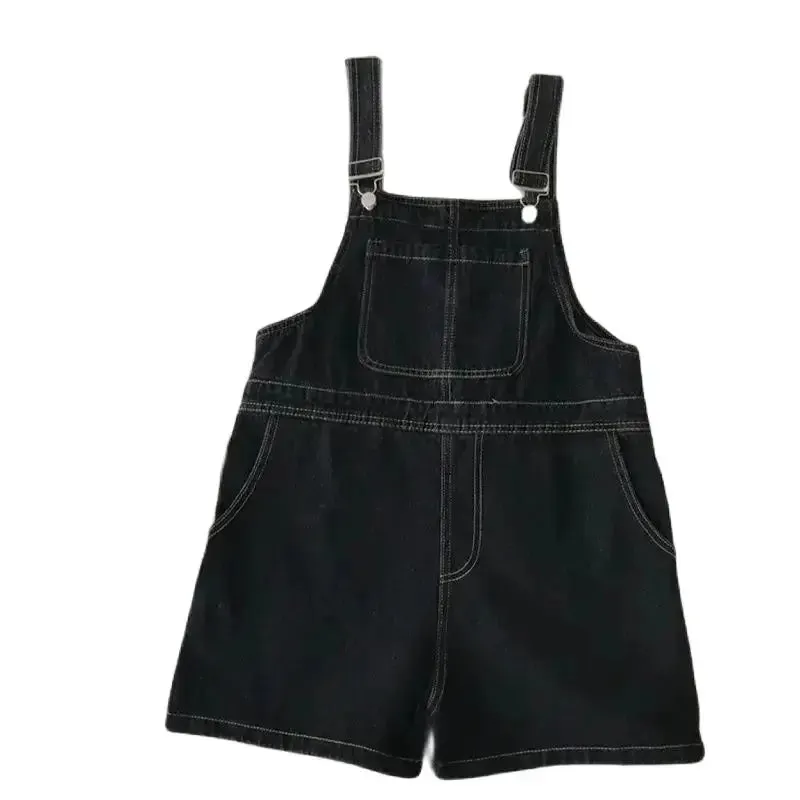 Blue Denim Shorts Summer Loose Wide Leg Shorts Korean Jumpsuit Shorts For Women