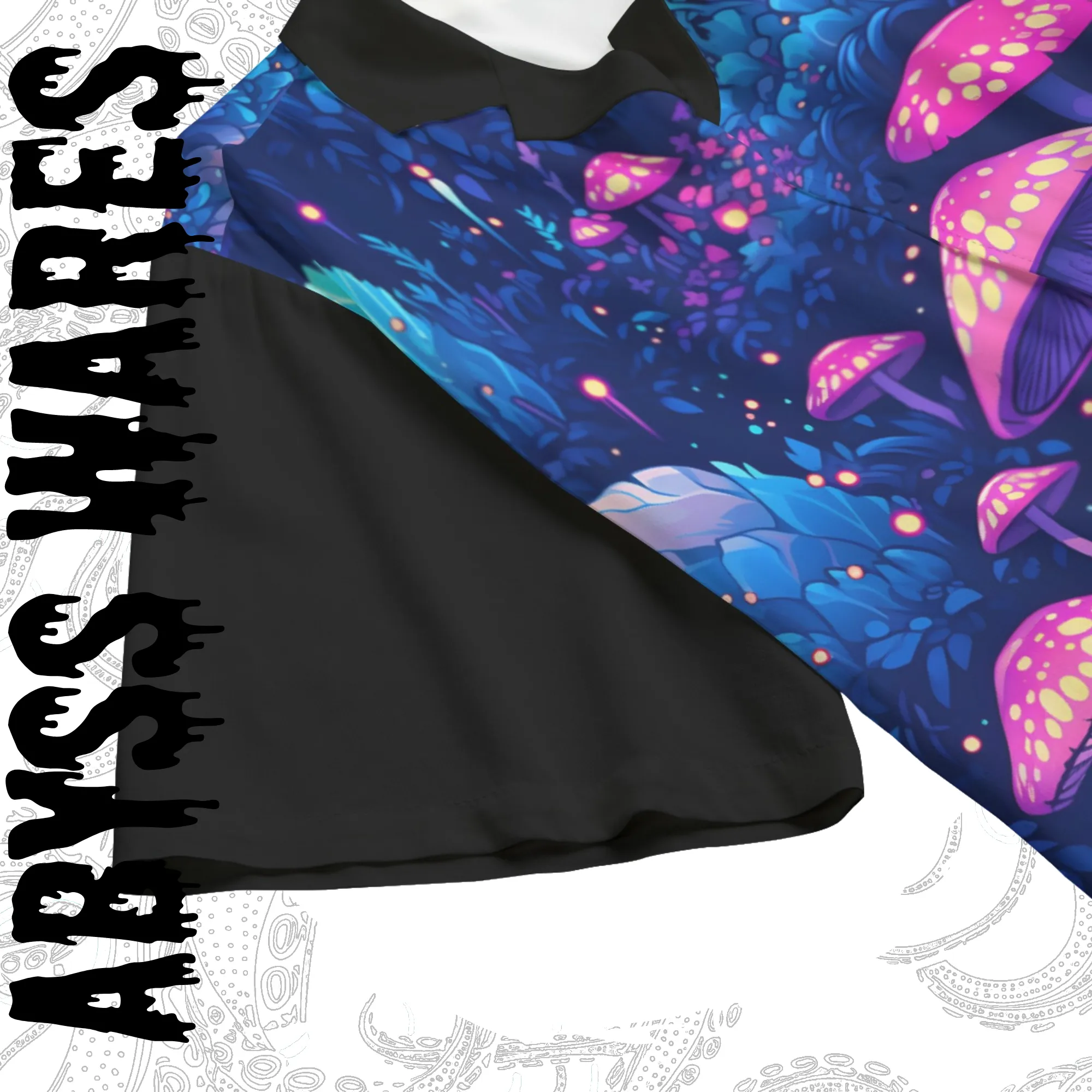 Blue Shroom Bowling Shirt