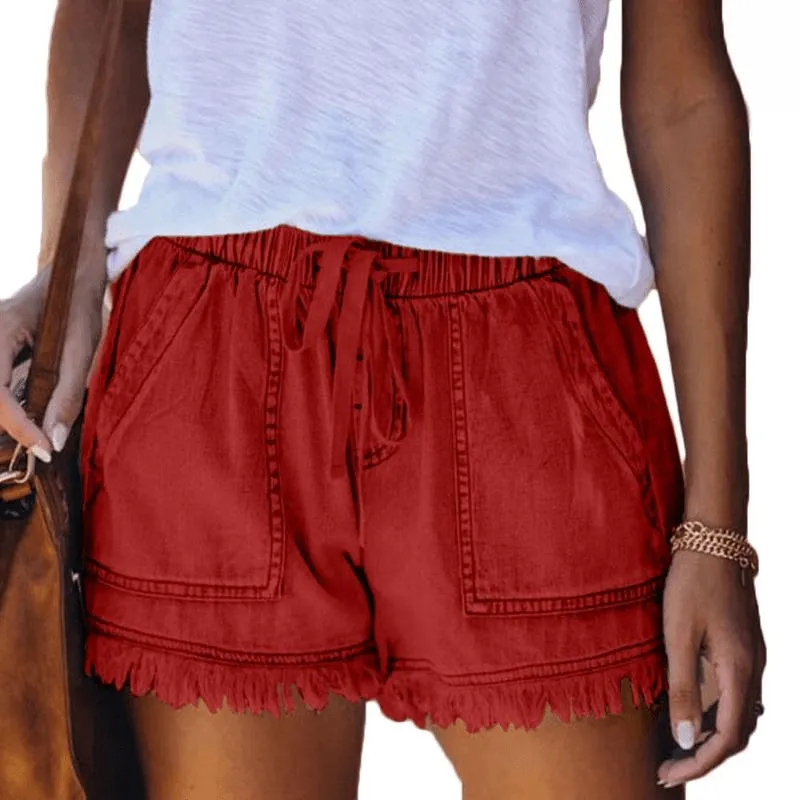 Boho High Waisted Denim Short