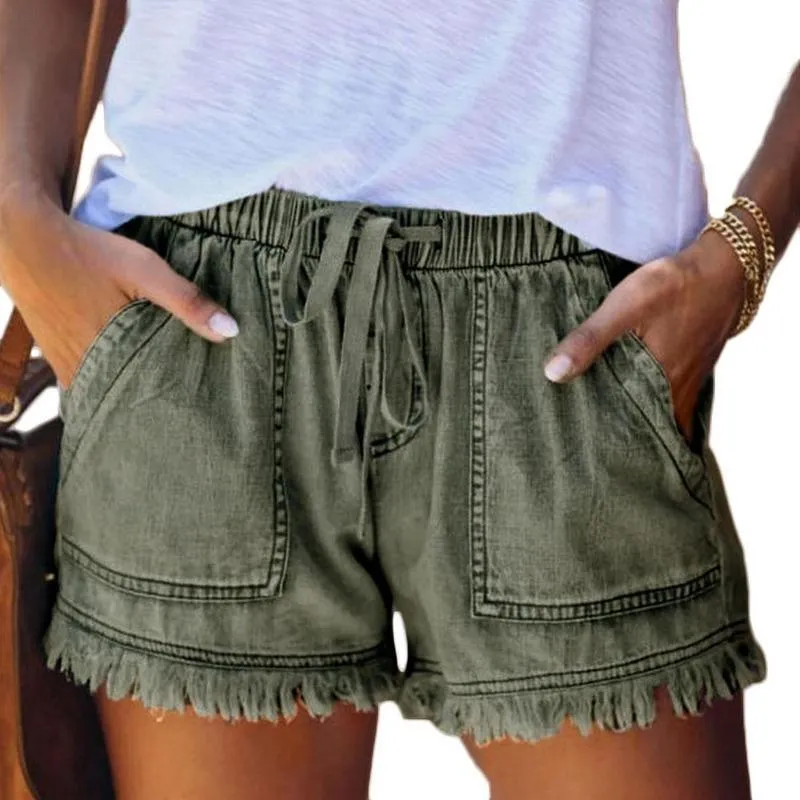 Boho High Waisted Denim Short