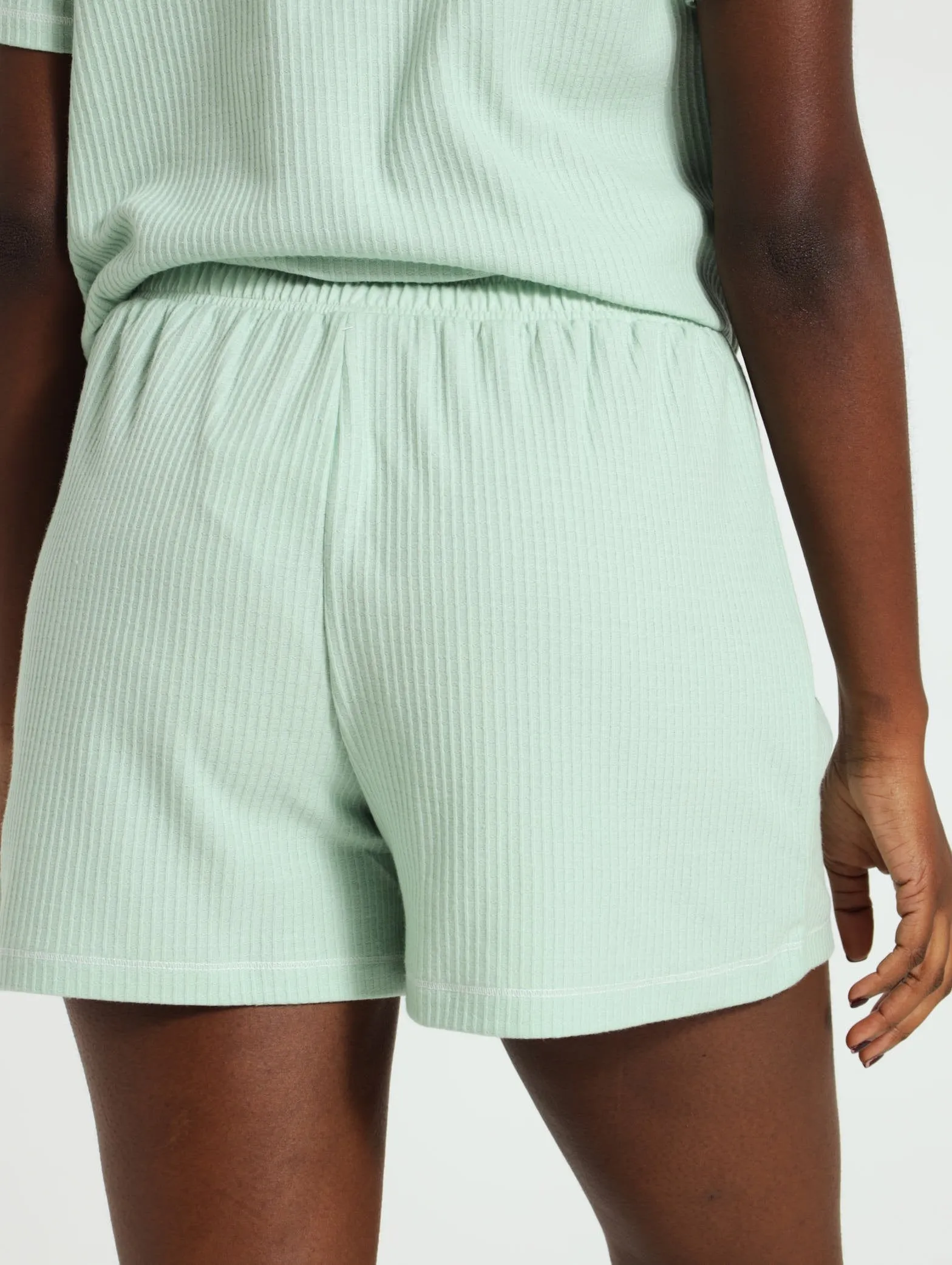Boxy Waffle Short - Aqua