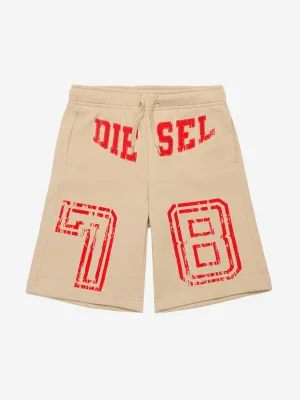 Boys 78 Sweat Shorts in Beige