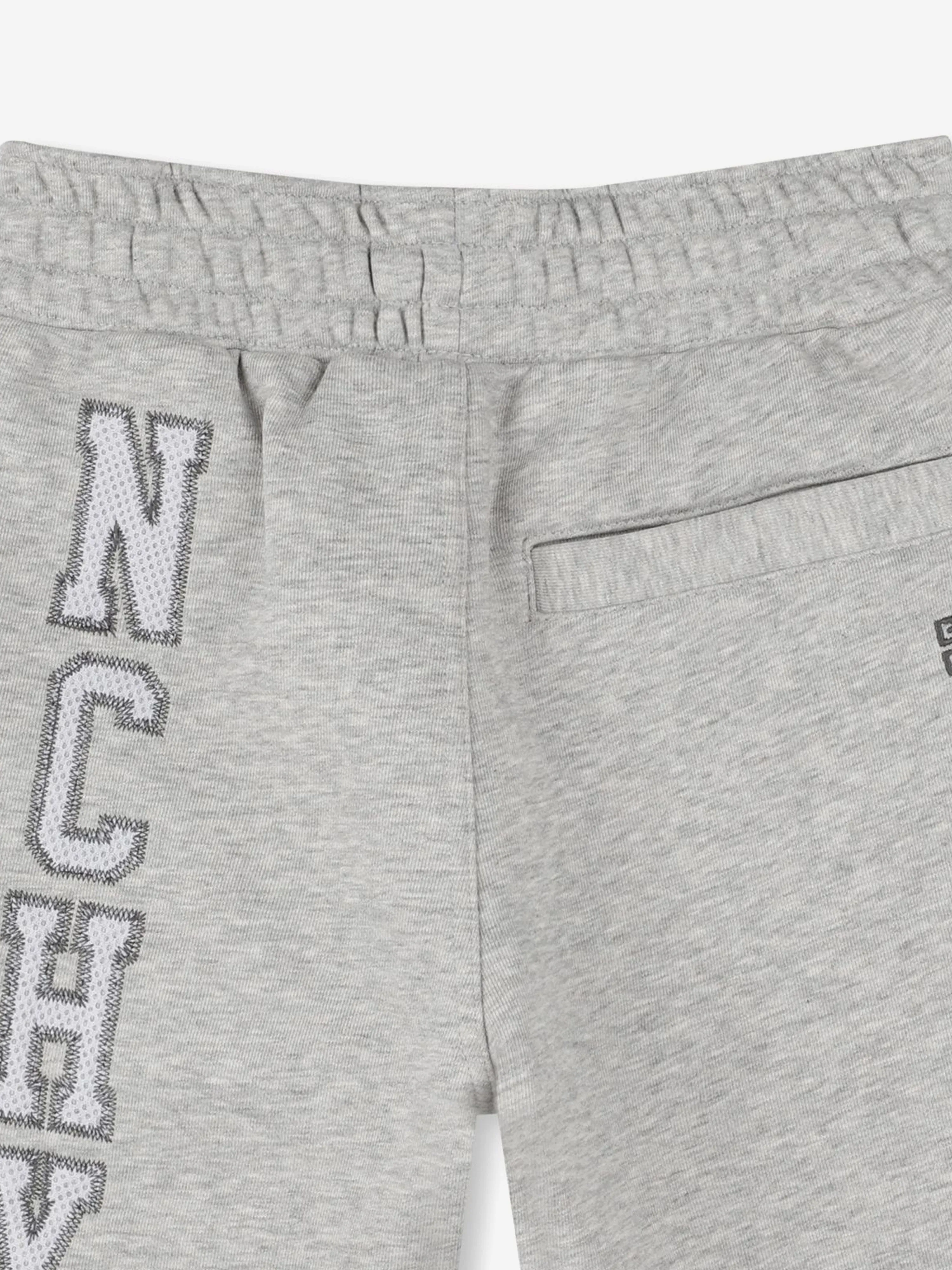 Boys Embroidered Applique Shorts in Grey