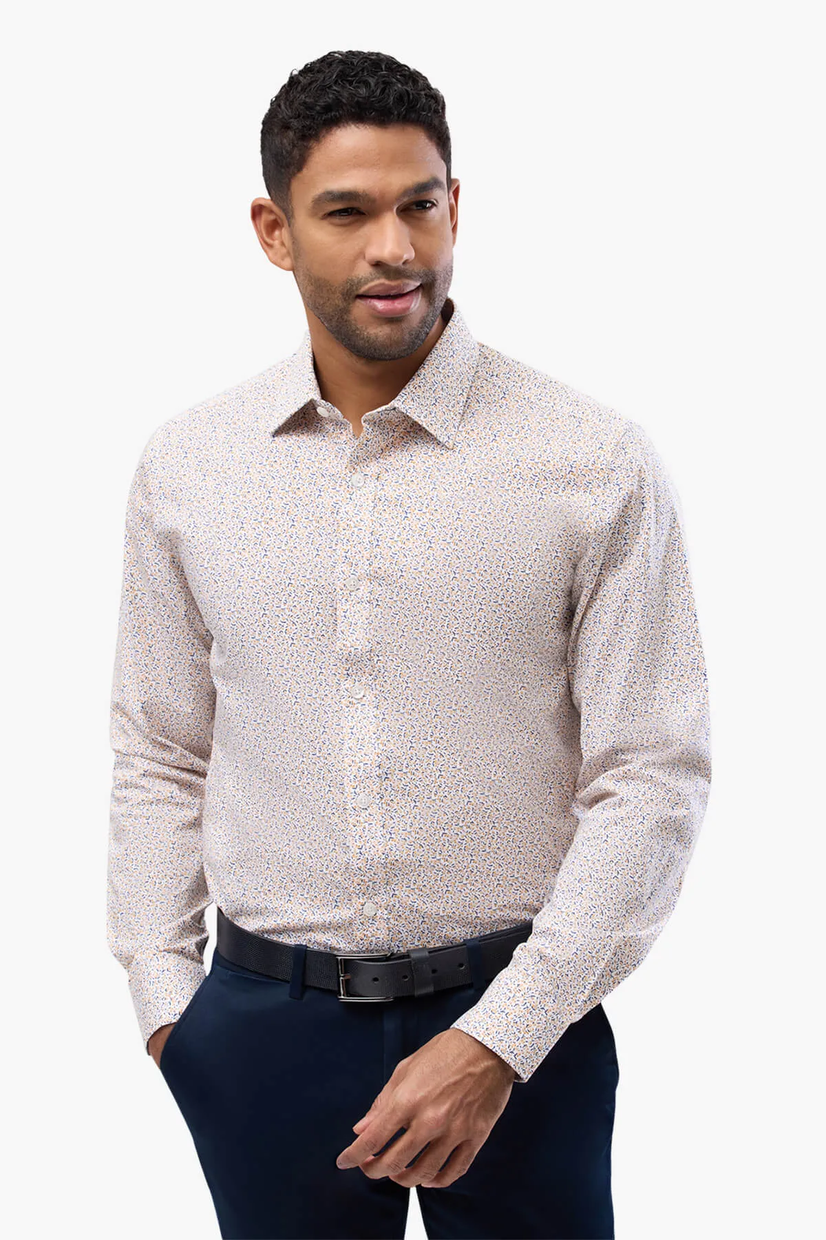Brooksfield | Abstract Print Regular Fit Business Shirt