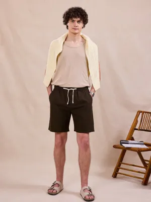 Brown Cotton Summer Shorts