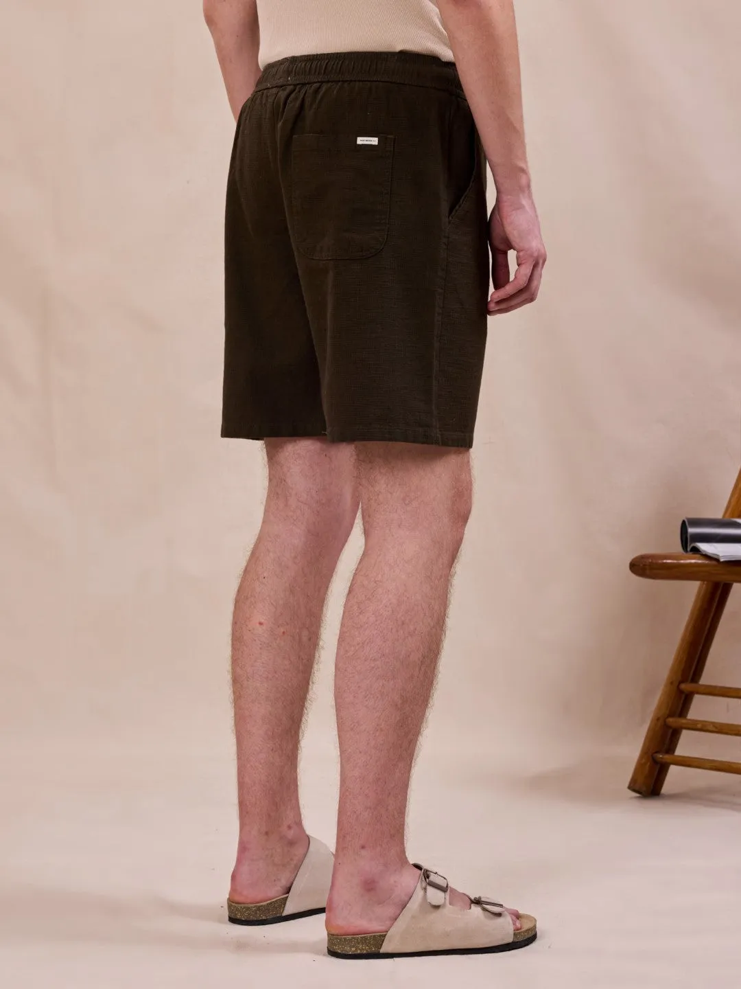 Brown Cotton Summer Shorts