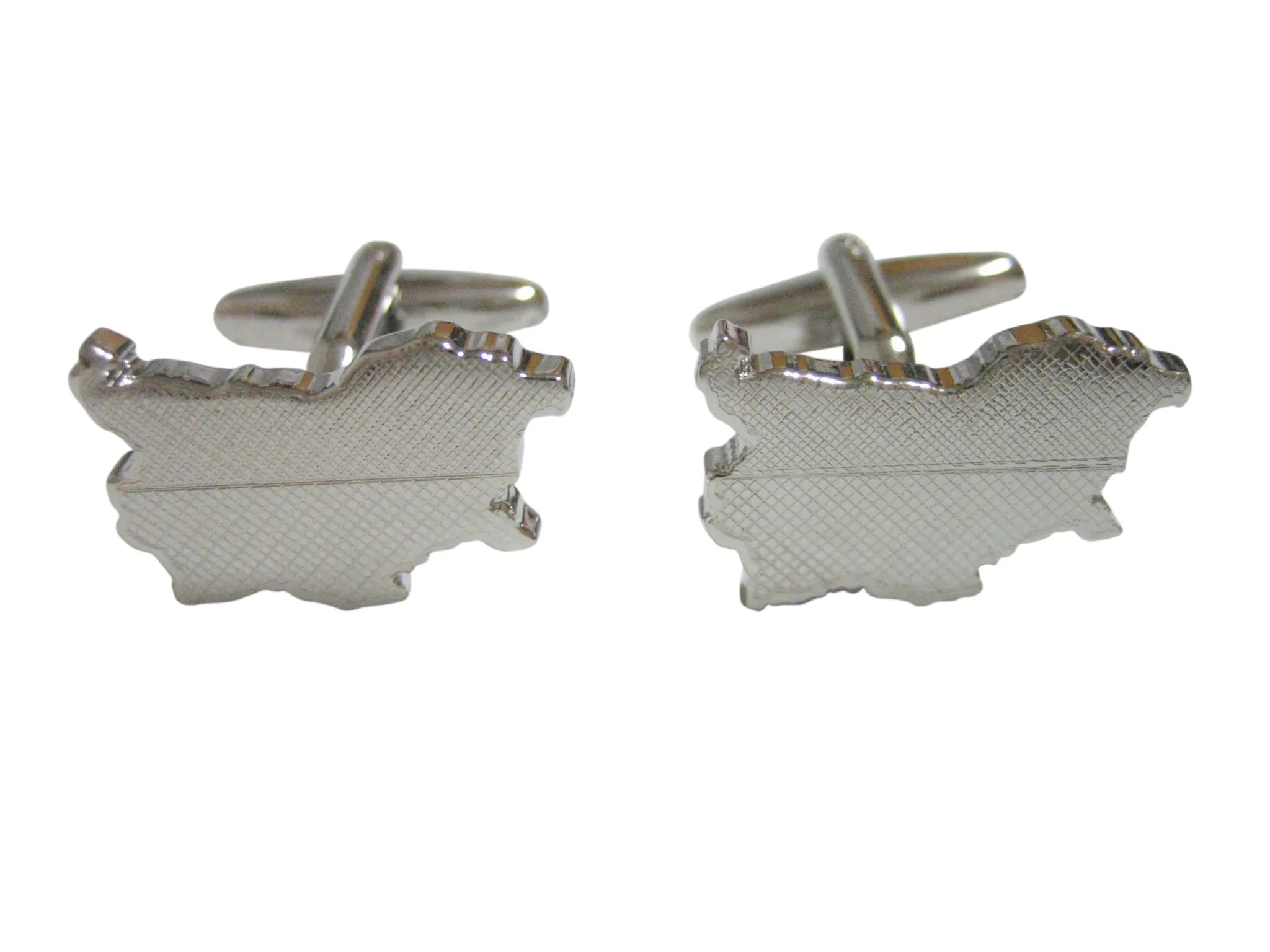 Bulgaria Map Shape and Flag Design Cufflinks