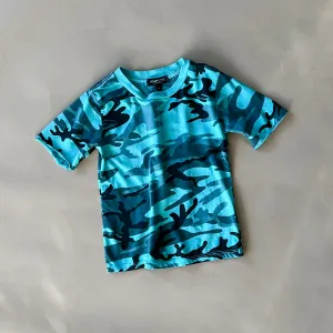 Cameron Camo Tee | Aqua