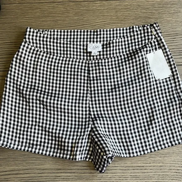 CAMI NYC Matilda gingham silk-charmeuse shorts size 2 209$